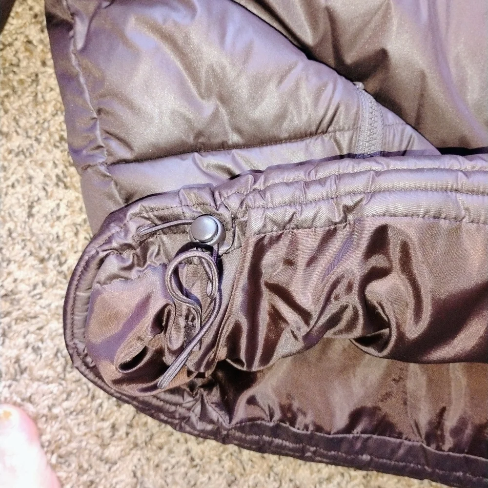 NEW Old Navy puffer jacket XXL cropped brown adjustable waist